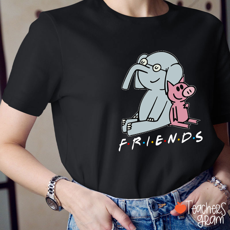 Elephant Good Friends Teacher T-Shirt