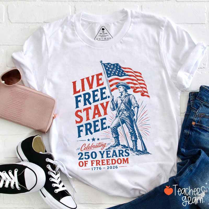 Liberty Looks Good On Us Teacher T-Shirt