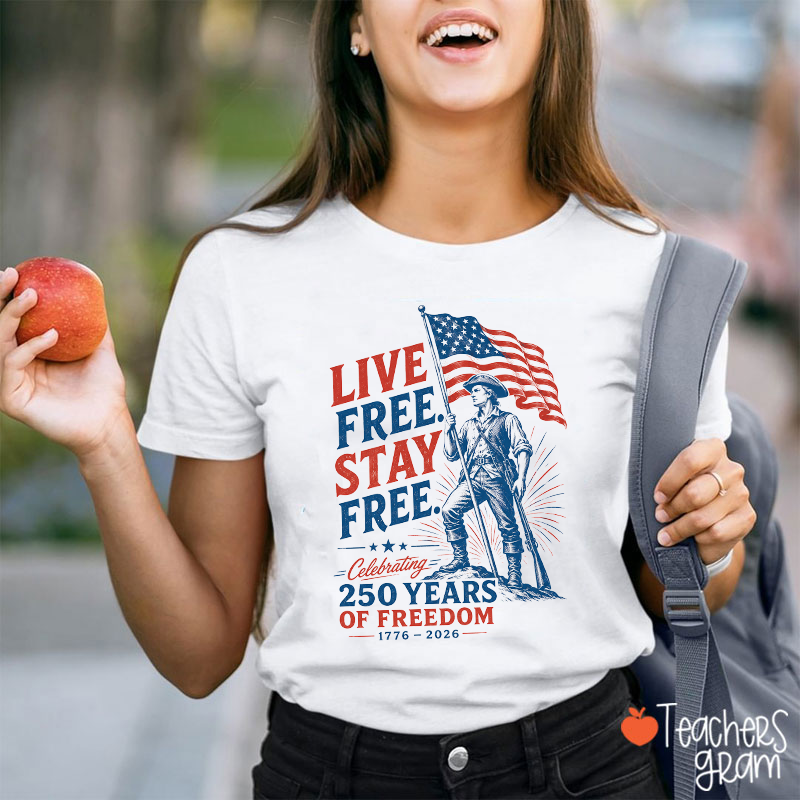 Liberty Looks Good On Us Teacher T-Shirt
