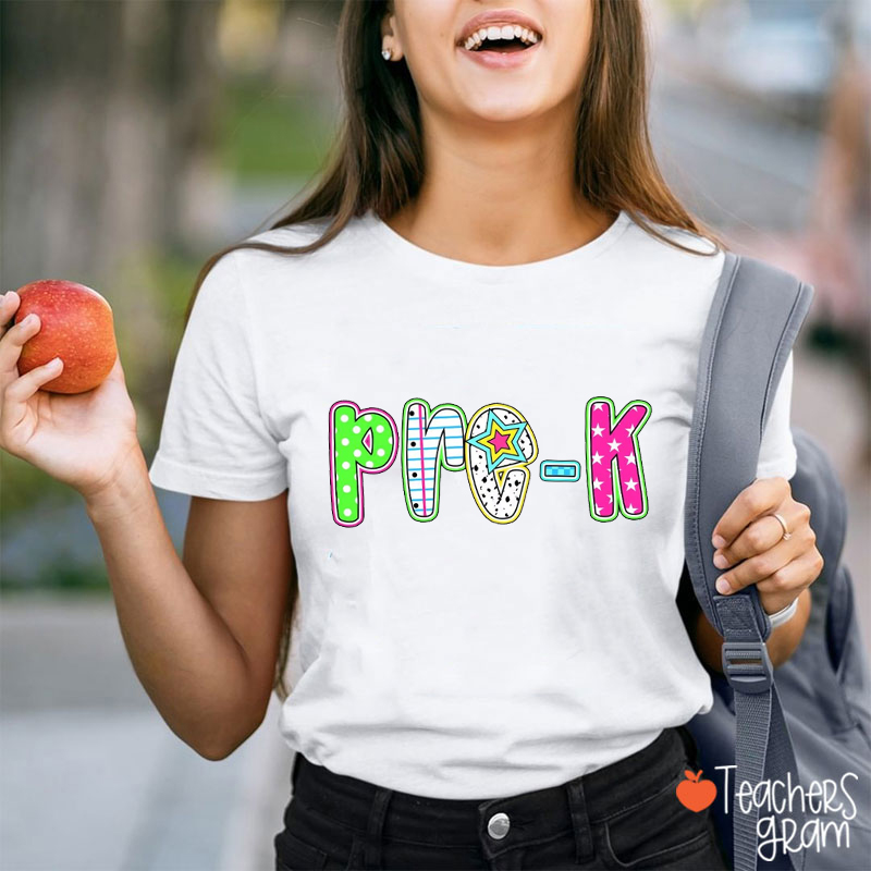 Personalized Preppy Style Grade Teacher T-Shirt