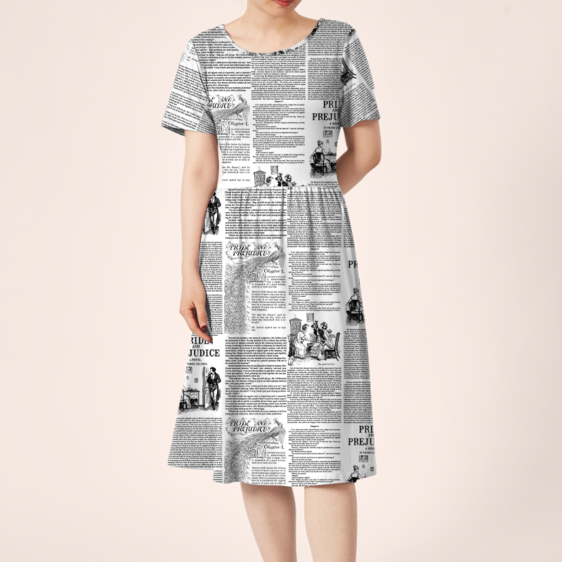 Pride And Prejudice Book Teacher Printed One Piece Dress