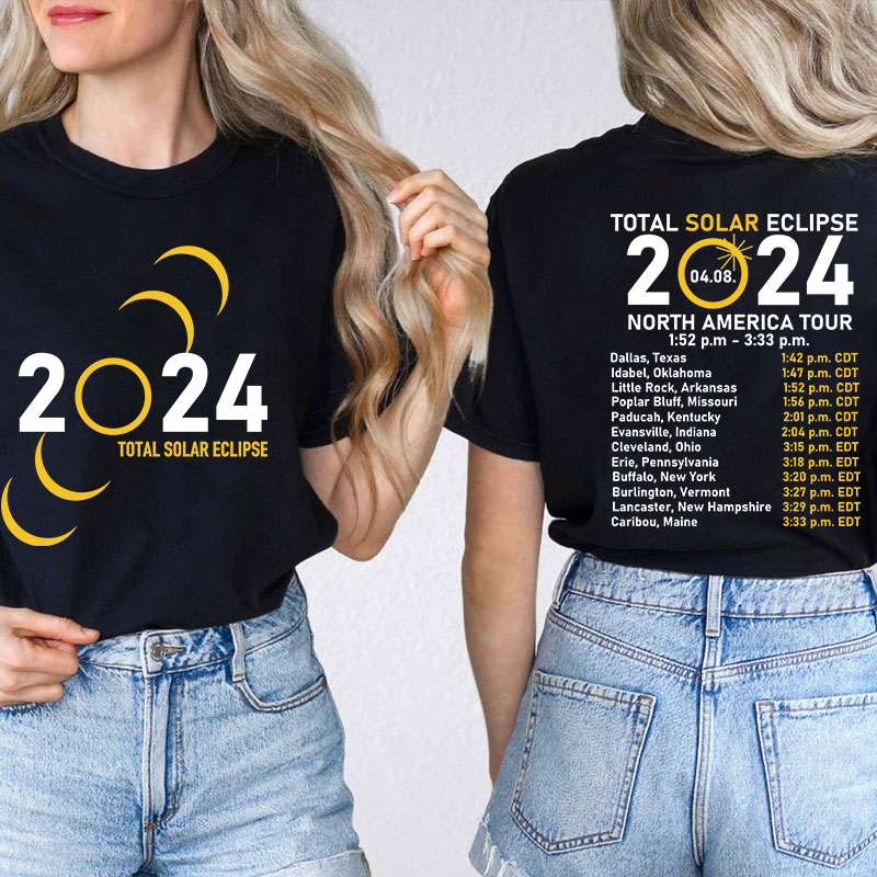Total Solar Eclipse Teacher Two Sided T-Shirt