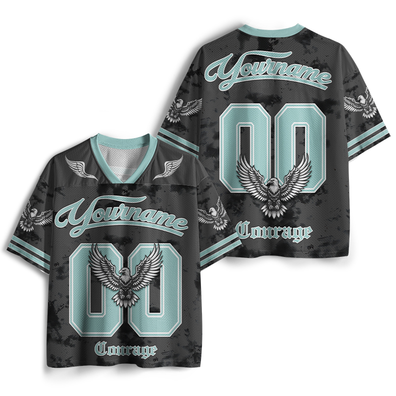 Personalized Name And Number Courage Eagels Teacher Mesh Jersey