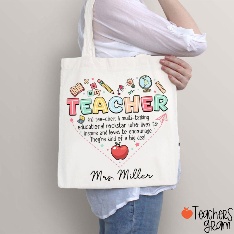 Personalized Teachers Are Versatile Educational Stars Teacher Tote Bag