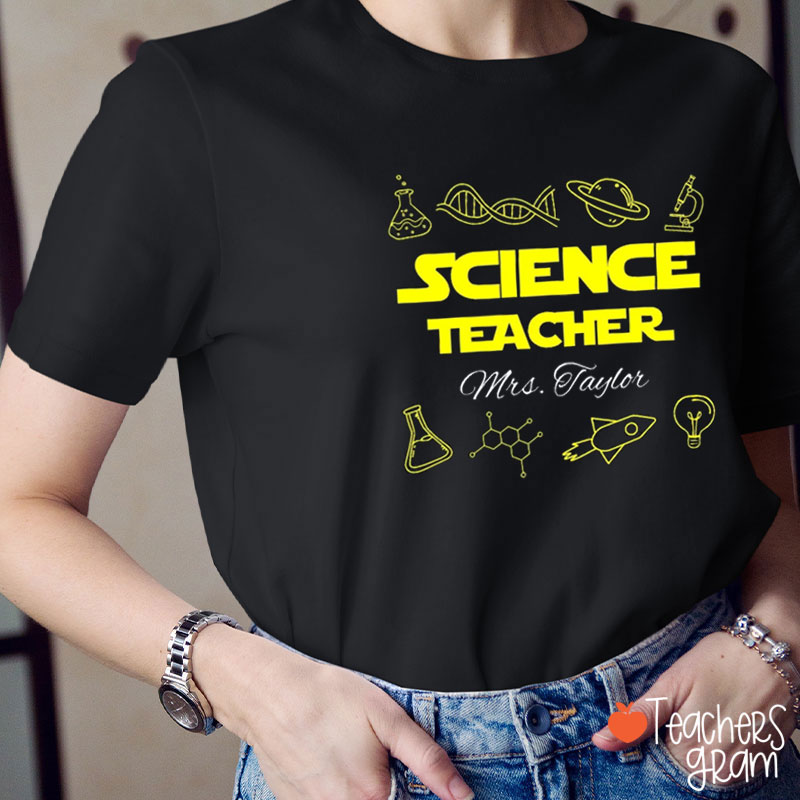 Personalized Science Space Teacher T-Shirt