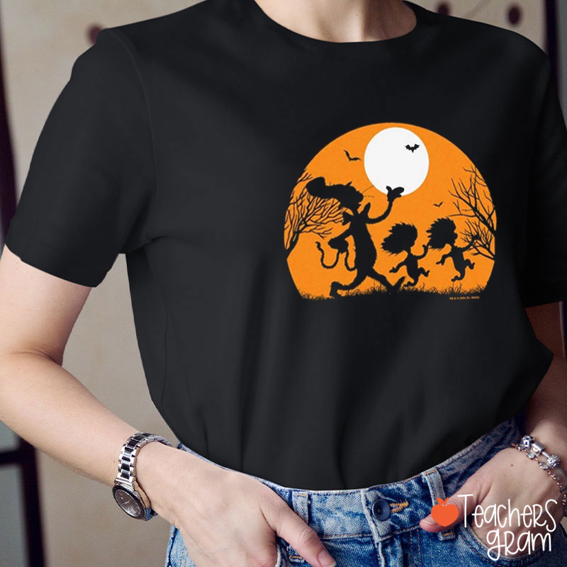Cat In The Hat Haunted Hat Teacher T-Shirt