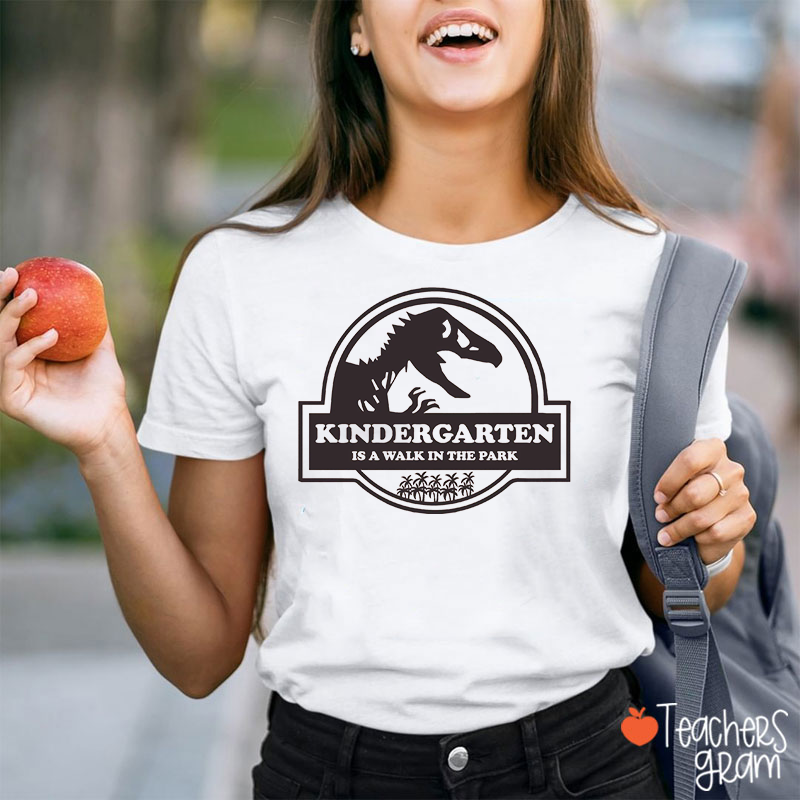 Personalized Walk In The Park Teacher T-Shirt