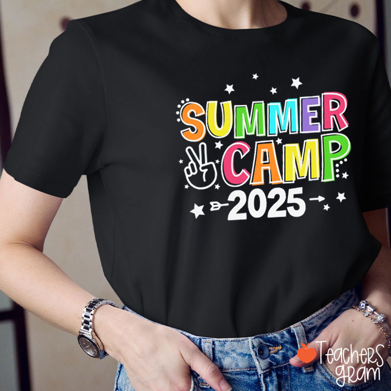 Personalized Hooray Summer Camp Teacher T-Shirt