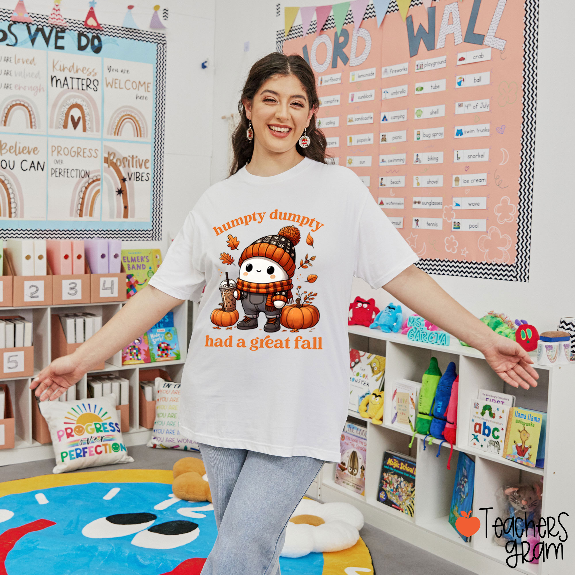 Humpty Dumpty Had A Great Fall Teacher T-Shirt