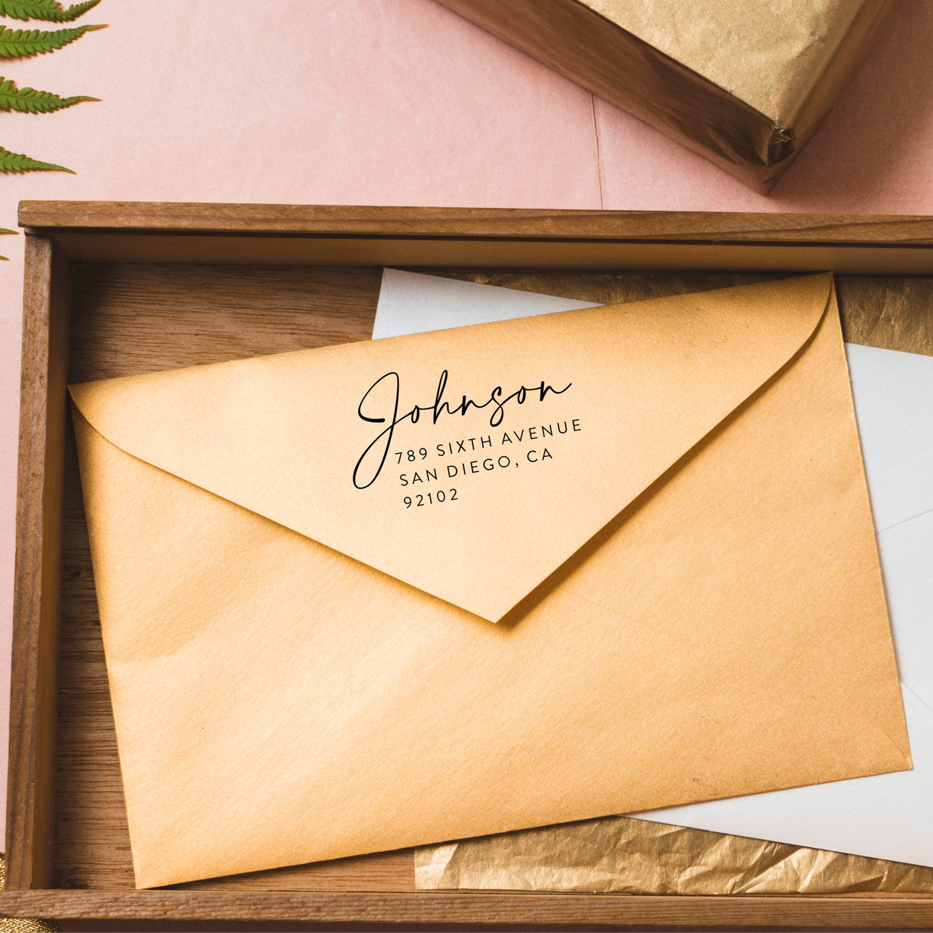 Personalized Return Address Teacher Rectangle Stamp