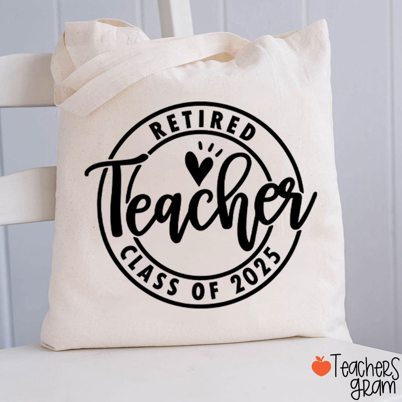 Personalized Looking Forward To Retirement Teacher Tote Bag