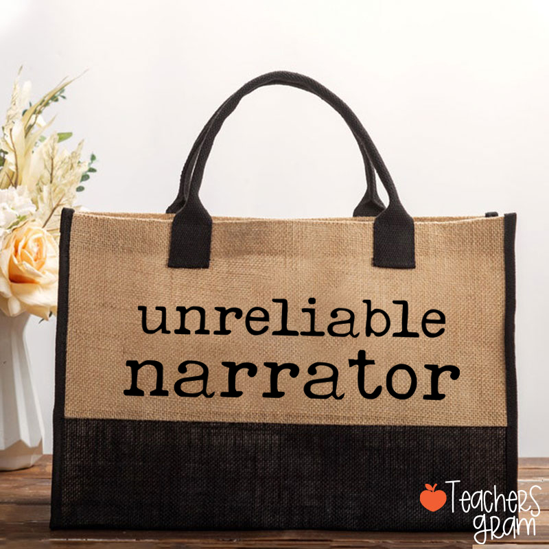 Unreliable Narrator Teacher Cotton Tote Bag