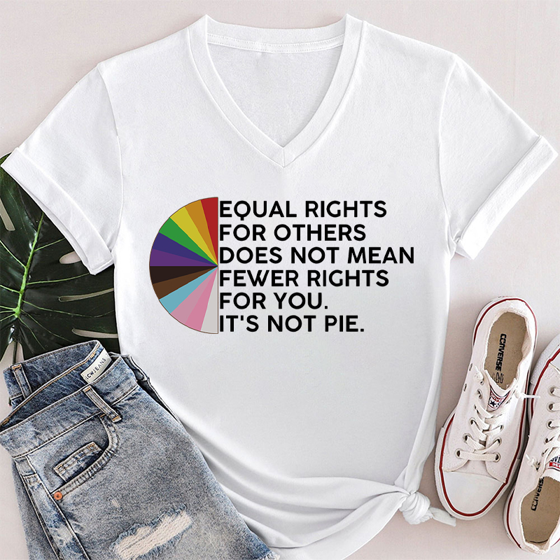 Equal Rights For Others Teacher Female V-Neck T-Shirt