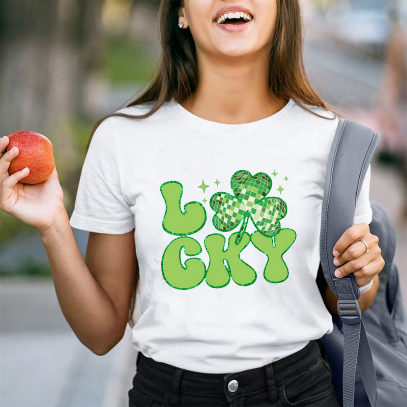 Disco Ball Lucky Teacher T-Shirt