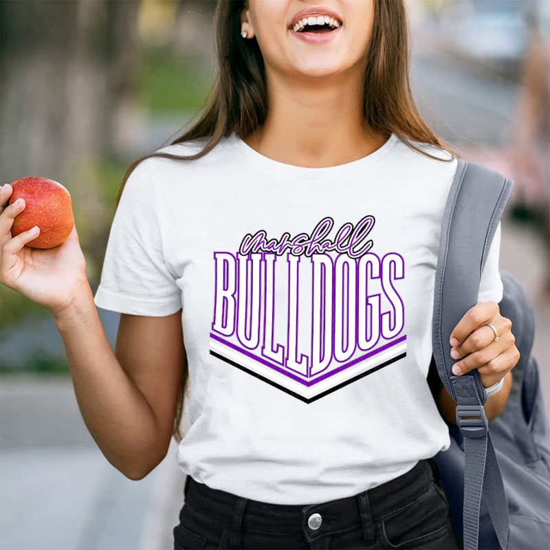 Personalized Colorful Lines Deformed Letters Teacher T-Shirt