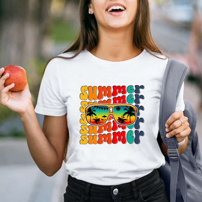 It's Summer Time Summer Vibe Teacher T-Shirt