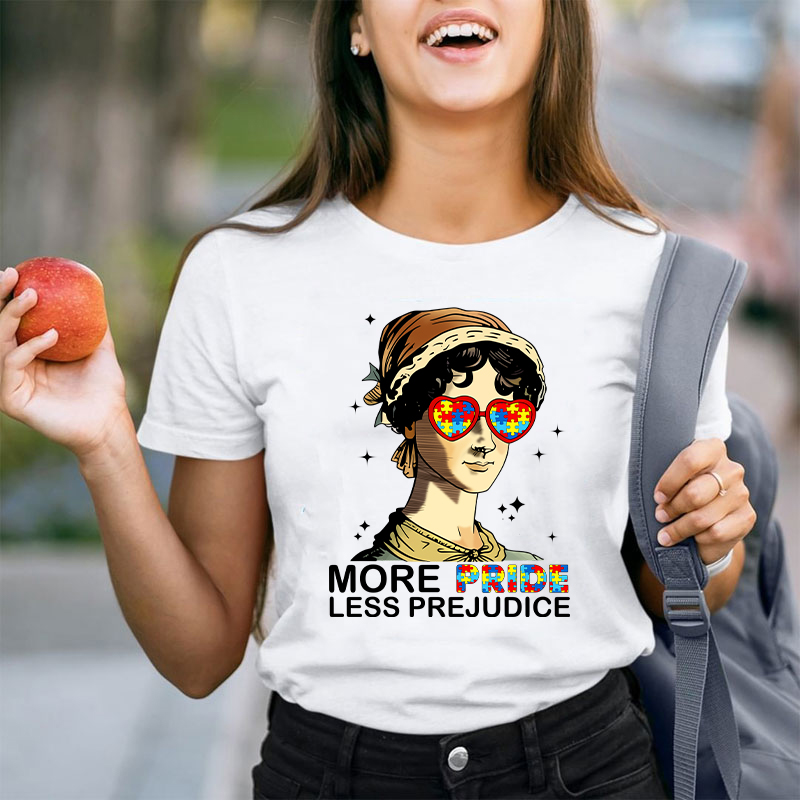 Autism More Pride Less Prejudice Teacher T-Shirt