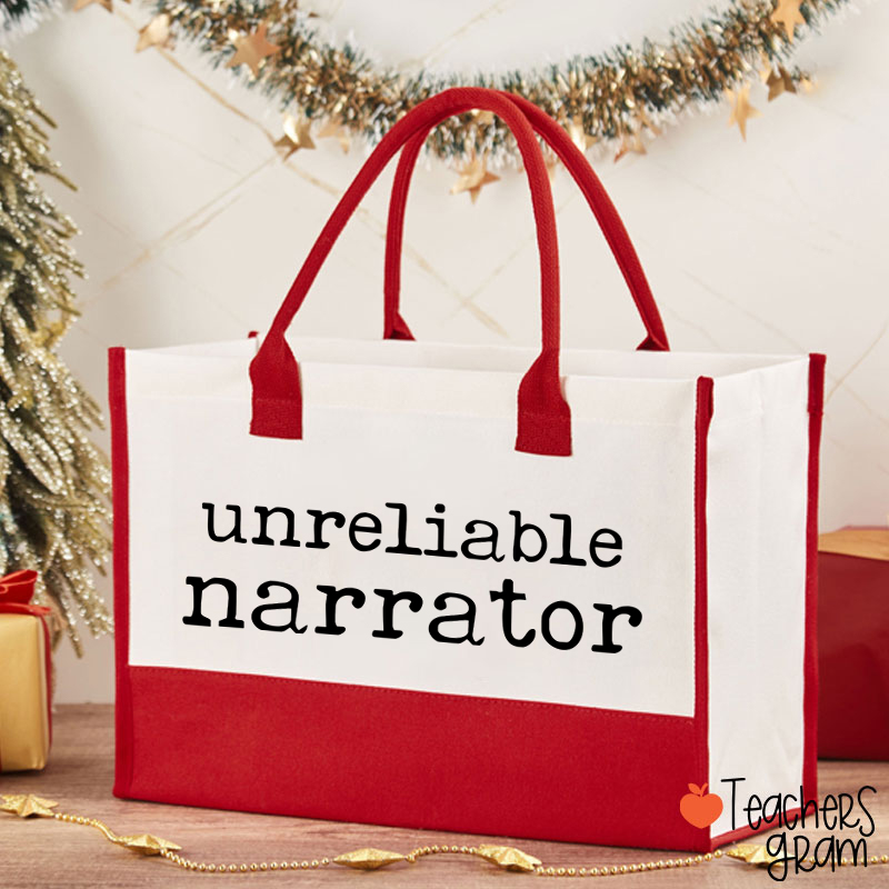 Unreliable Narrator Teacher Cotton Tote Bag