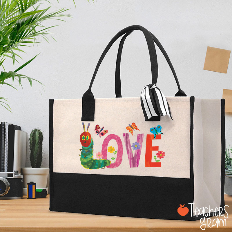 Love Teacher Cotton Tote Bag