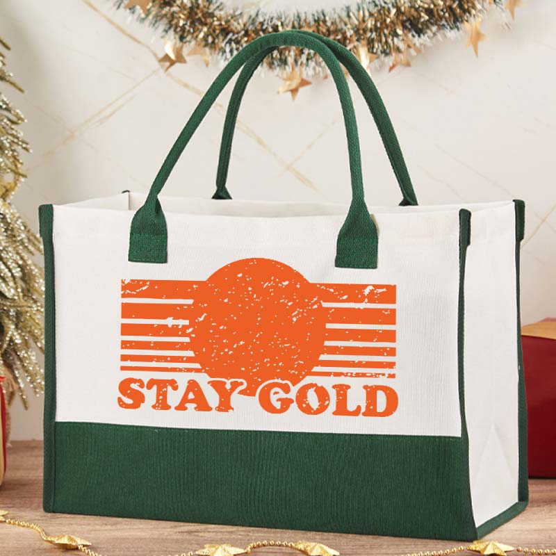 Stay Gold Teacher Cotton Tote Bag