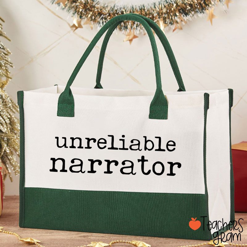 Unreliable Narrator Teacher Cotton Tote Bag