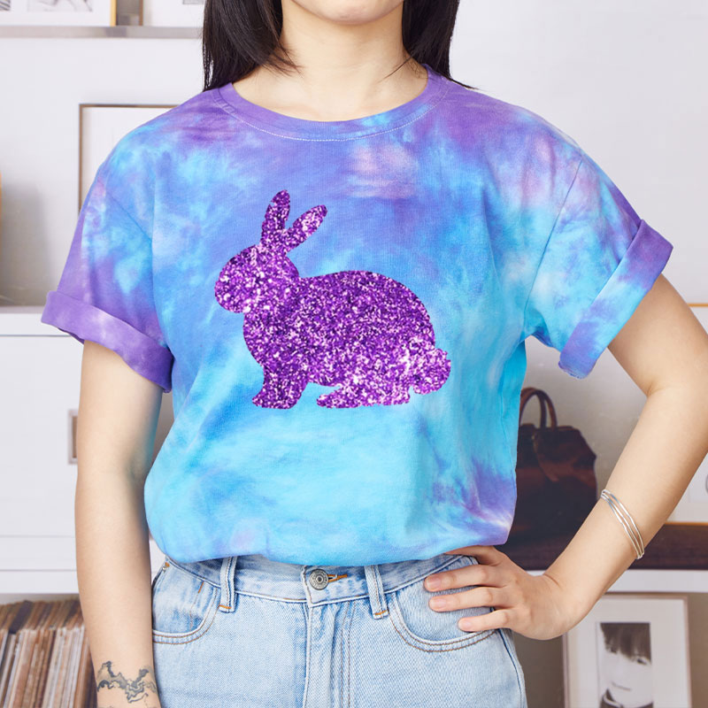 Glitter Easter Peeps Teacher Tie-dye T-Shirt