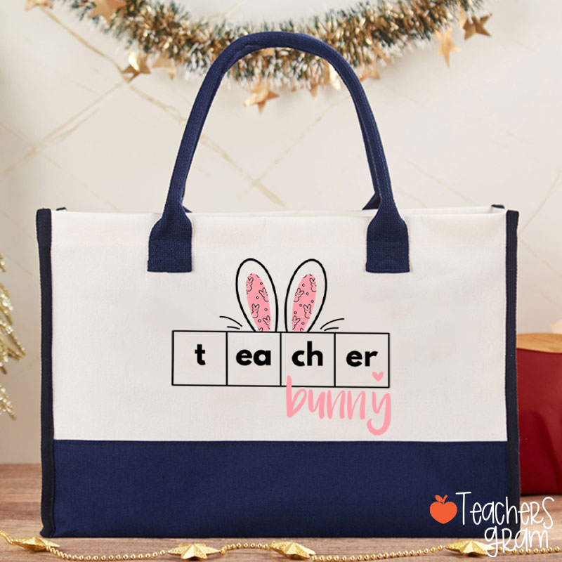 Teacher Bunny Teacher Cotton Tote Bag