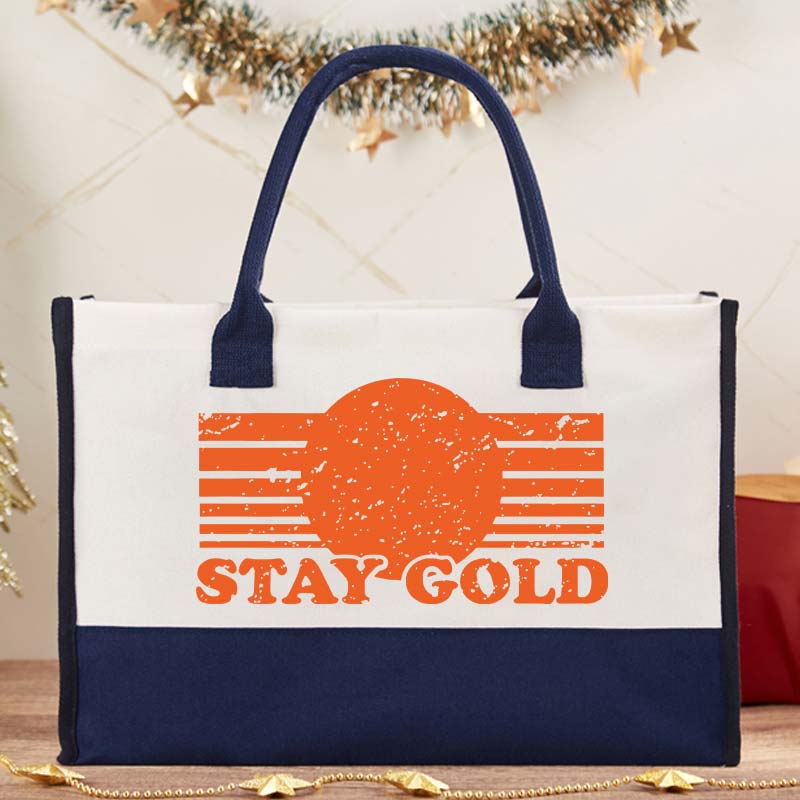 Stay Gold Teacher Cotton Tote Bag