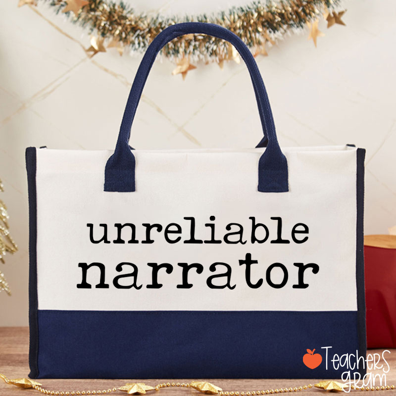 Unreliable Narrator Teacher Cotton Tote Bag