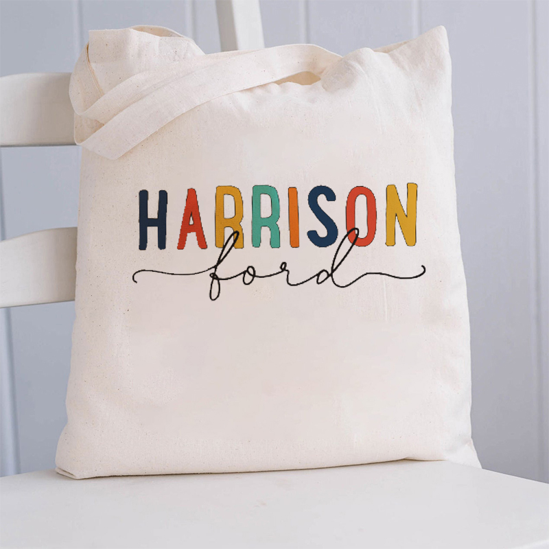 Personalized Name Teacher Tote Bag