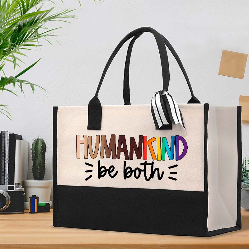 Human Kind Be Both Teacher Cotton Tote Bag