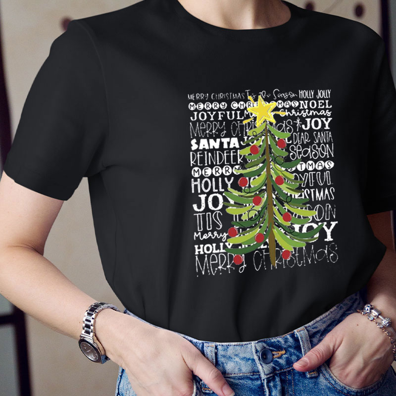 Jolly Season Christmas Teacher T-Shirt