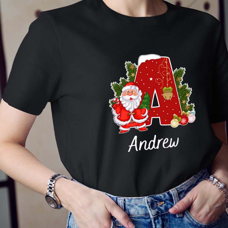 Personalized Name Ho Ho Ho Christmas Teacher T-Shirt