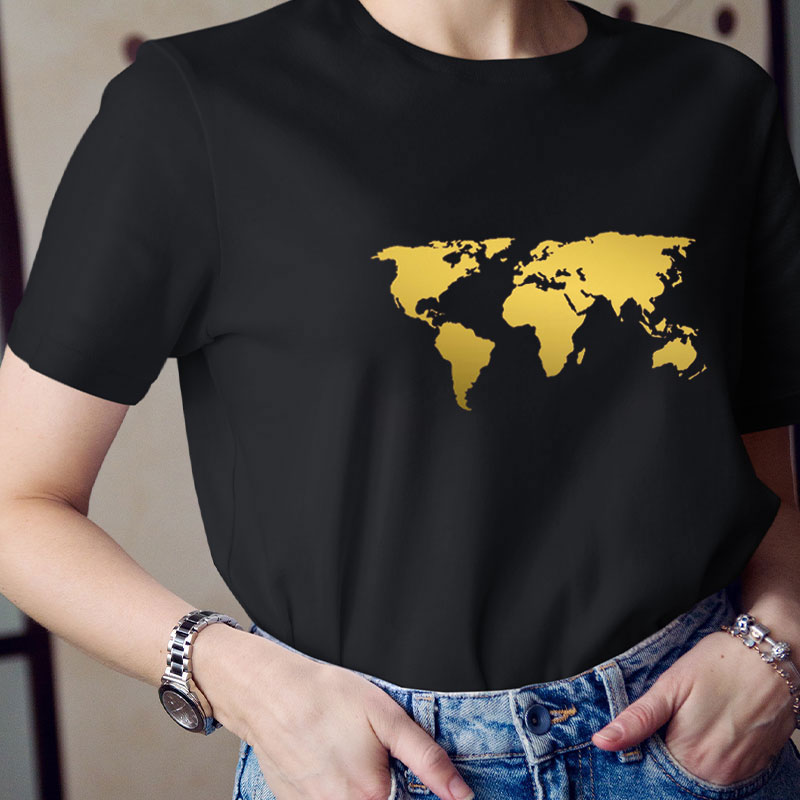 World Map Geography Teacher T-Shirt
