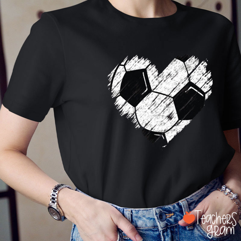Soccer Heart Teacher T-Shirt