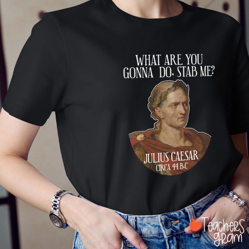 Funny History What Are You Gonna Do Stab Me Teacher T-Shirt