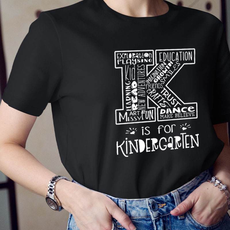 Personalized Letter Fill Design Letter Is For Grade Teacher T-Shirt