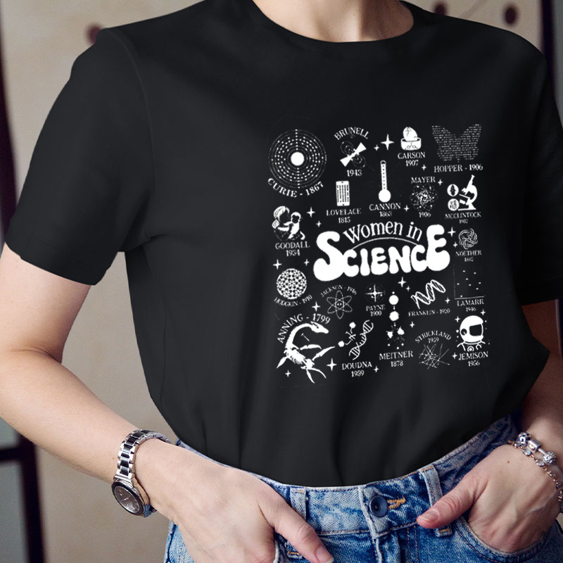 Retro Woman In Science Teacher T-Shirt