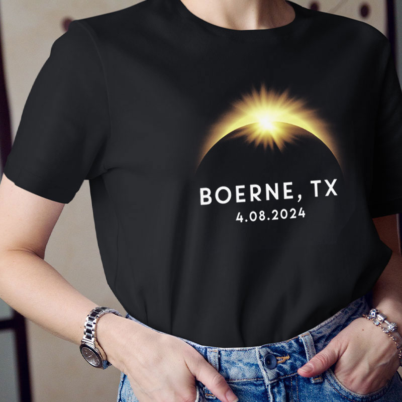 USA City State Total Solar Eclipse Teacher T-Shirt