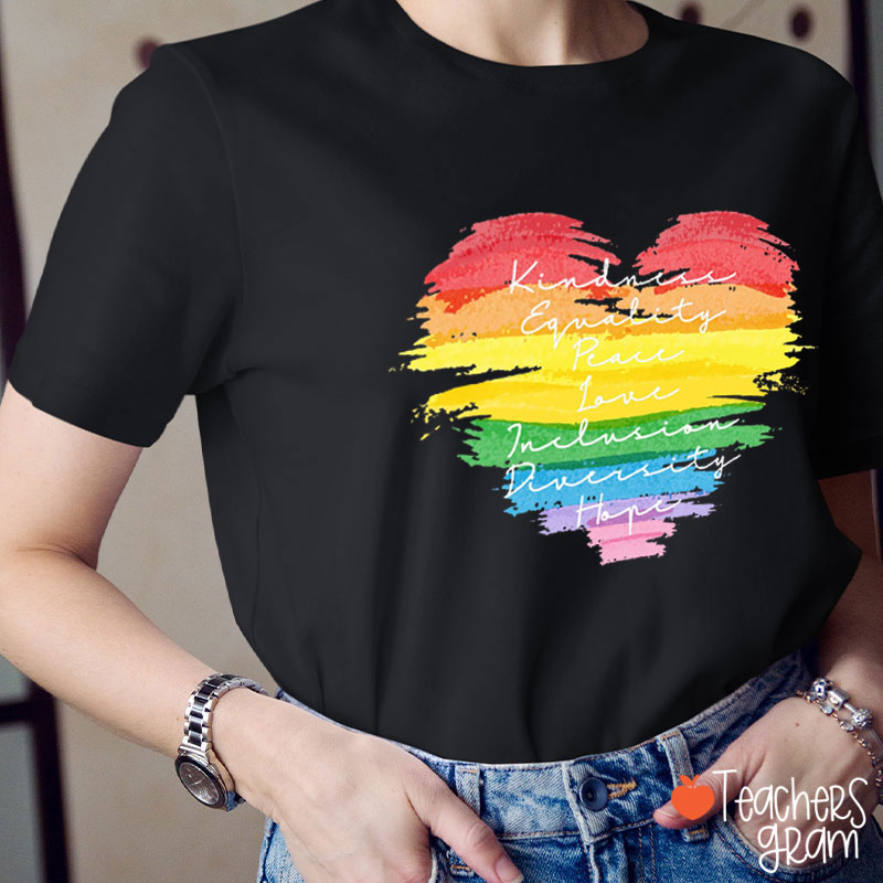 Kindness Equality Peace Teacher T-Shirt