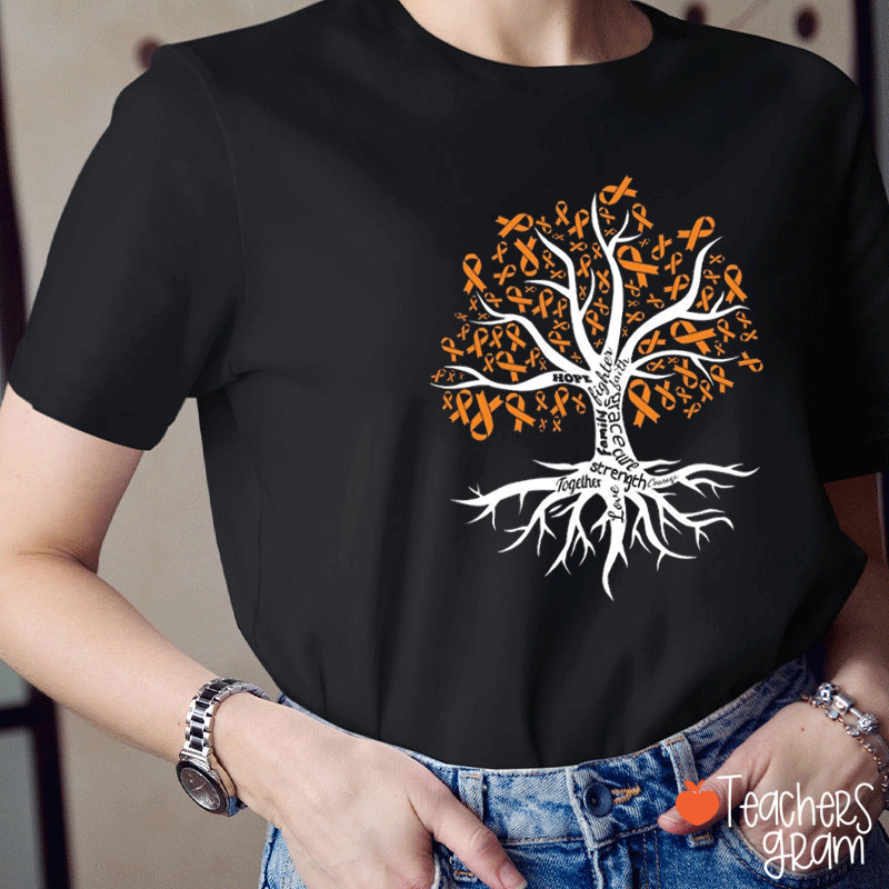 We Fight Together Hope Tree Teacher T-Shirt