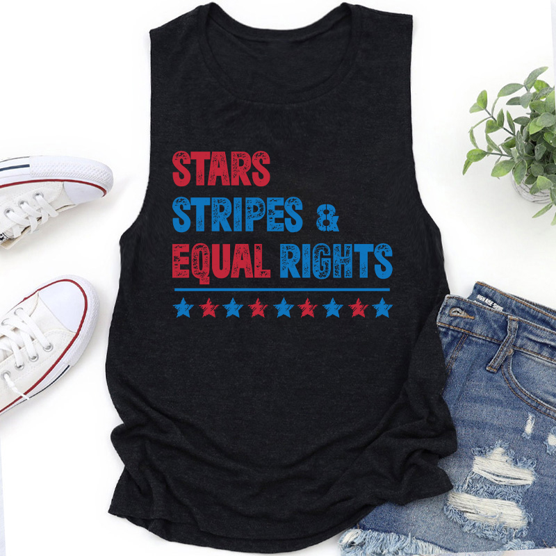 Stars Stripes And Equal Rights Teacher Tank Top