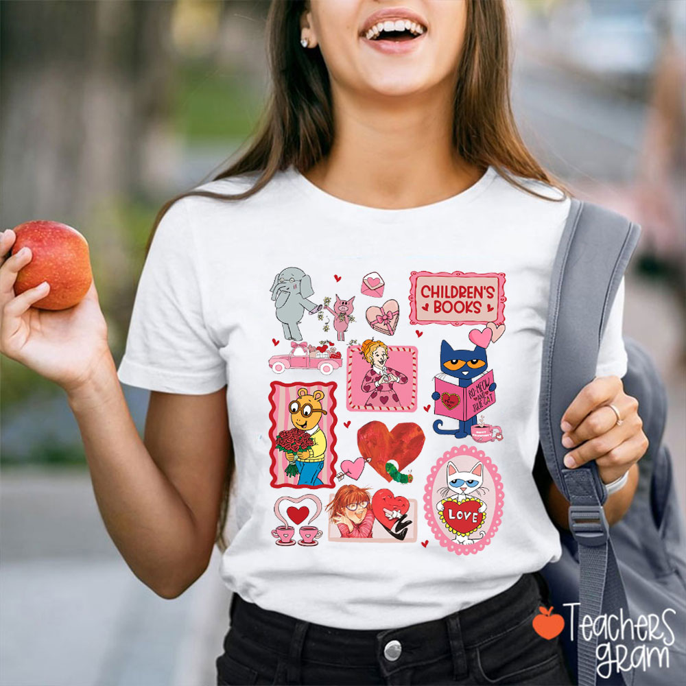 Enjoy The Valentine's Day In Children's Books Teacher T-Shirt