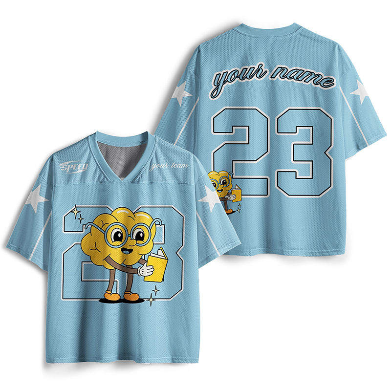 Personalized Name And Number Read Book Teacher Mesh Jersey
