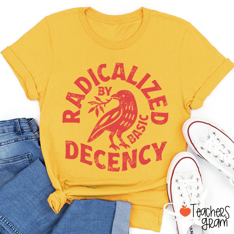 Radicalized By Basic Decency Feminist Teacher T-Shirt