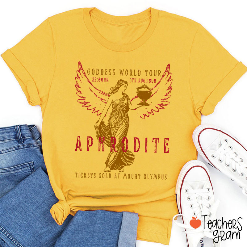 Aphrodite Goddess World Tour Teacher T-Shirt