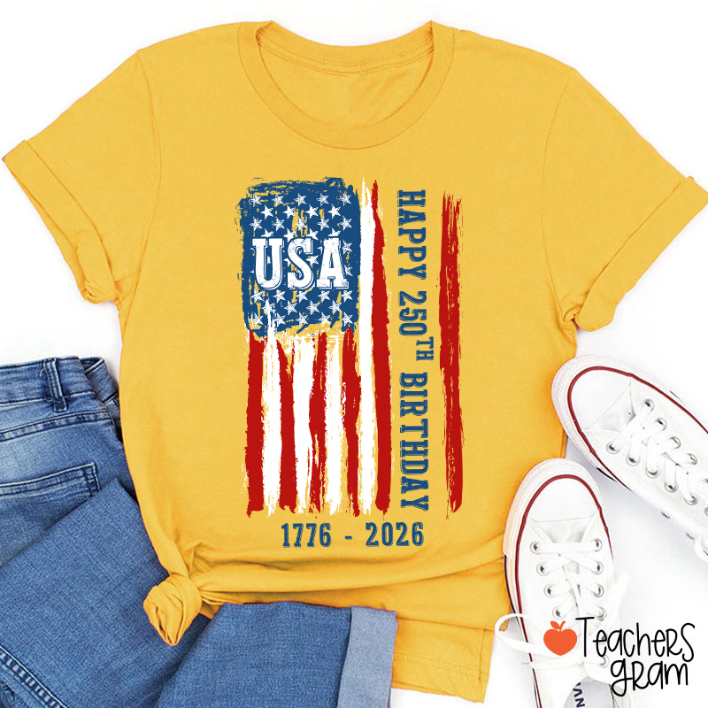 America Independence Day 1776-2026 Patriotic Teacher T-Shirt