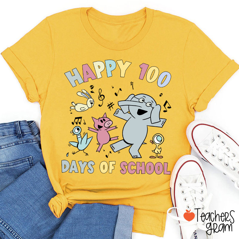 Happy 100 Days Of School Teacher T-Shirt