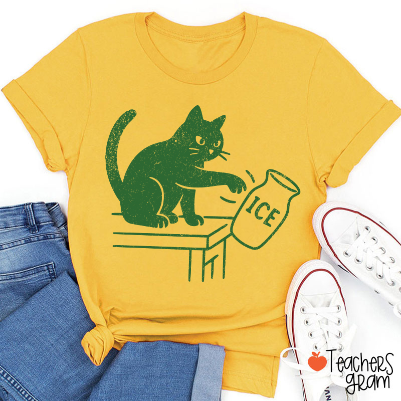 Abolish ICE Funny Cat Political Teacher T-Shirt