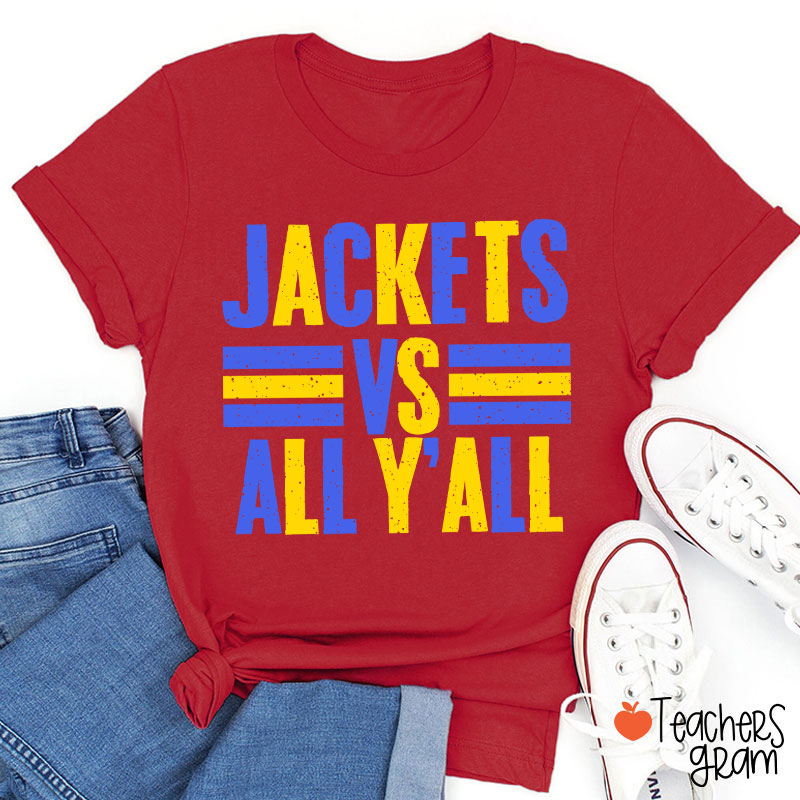 Personalized Mascot All Y'all School Spirit Teacher T-Shirt
